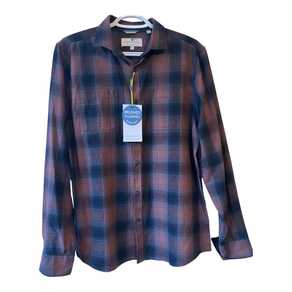 LARSSON & CO. | Men’s Brushed Flannel Cotton Plaid Shirt